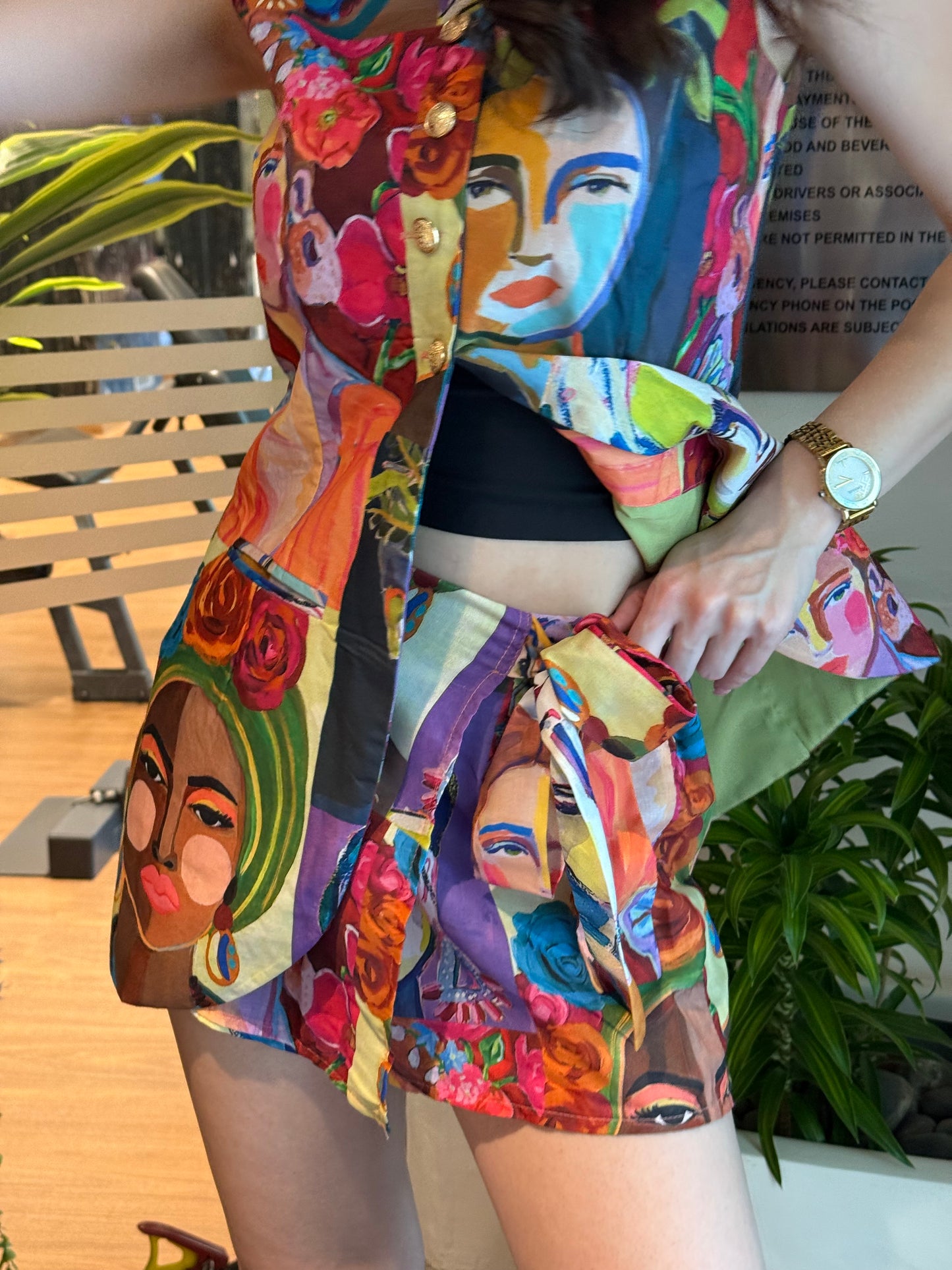 Funky Waistcoat With Skorts