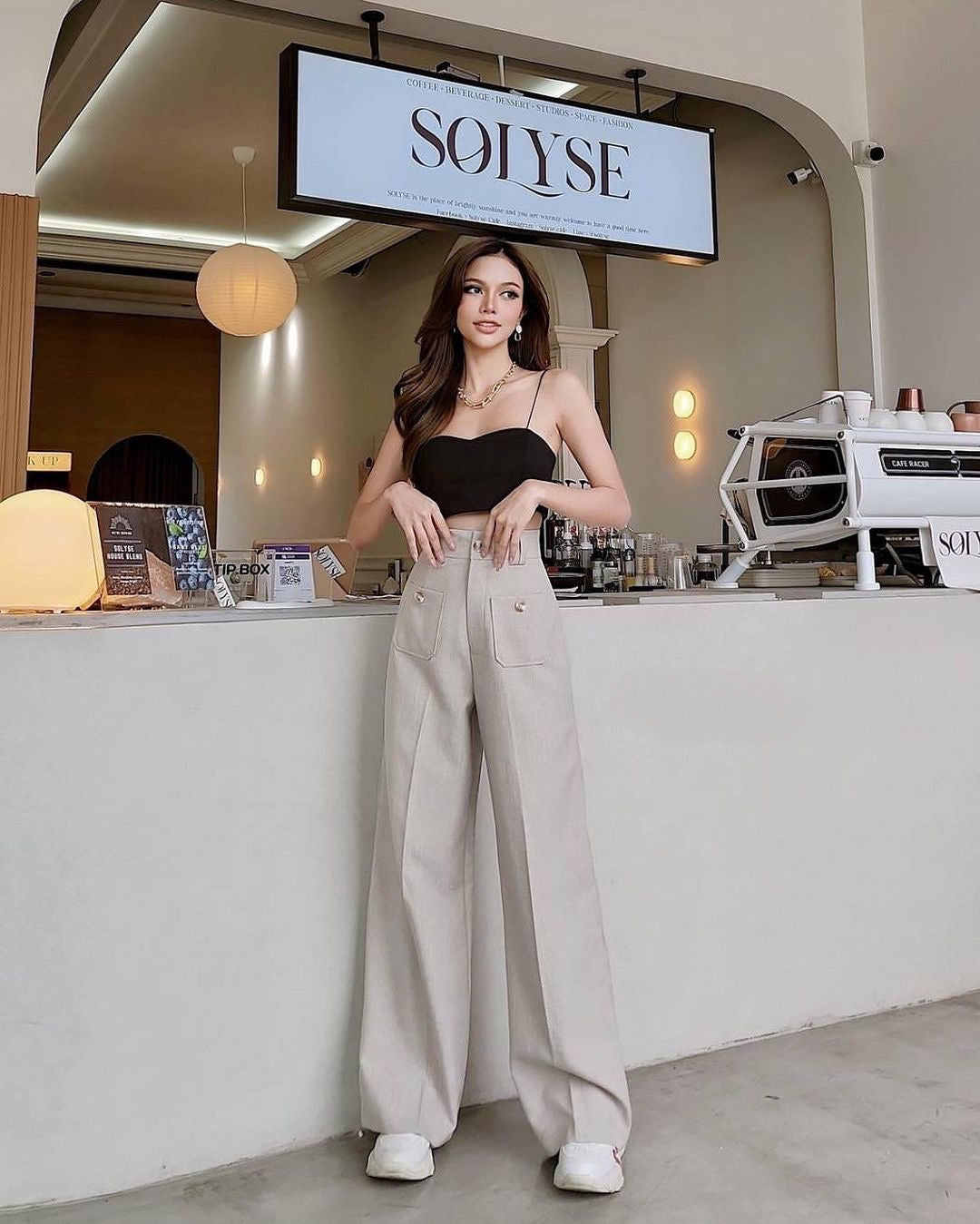 Front Pocket High Waist Pants