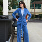 Aristocratic Blue Blazer Set