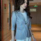 Light Grey 3/4th Sleeve Blazer