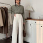 Basic Shirts With High Waist Corporate Pants