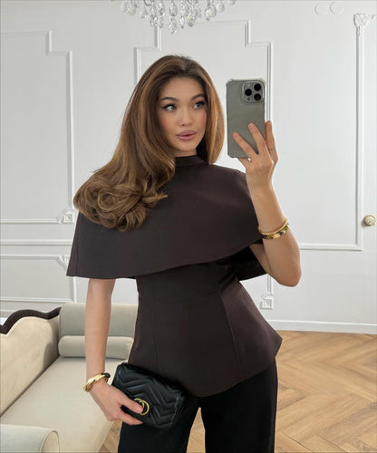 Polished Capelet Top