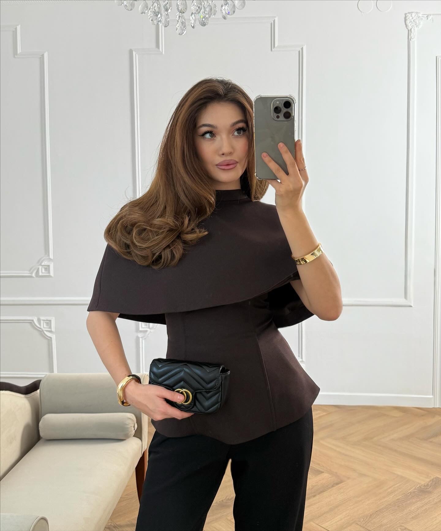 Polished Capelet Top