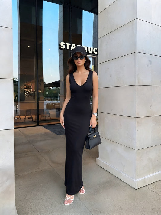 Ebony Maxi Body Hugging Dress