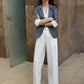 Charcoal 3/4th Blazer With Vest
