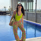 Tropical Pants With Bag & Bodysuit