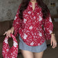 Indian Print Cotton Shirt With Bag