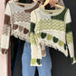 Crochet Asymmetrical Full Sleeves Top