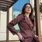 Checked Blazer With Waist Coat