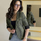 Palm Leaf Blazer With Tank Vest