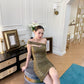 Shimmer Padded Fitted Tube Dress