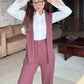 Dusty Maroon Trousers Set