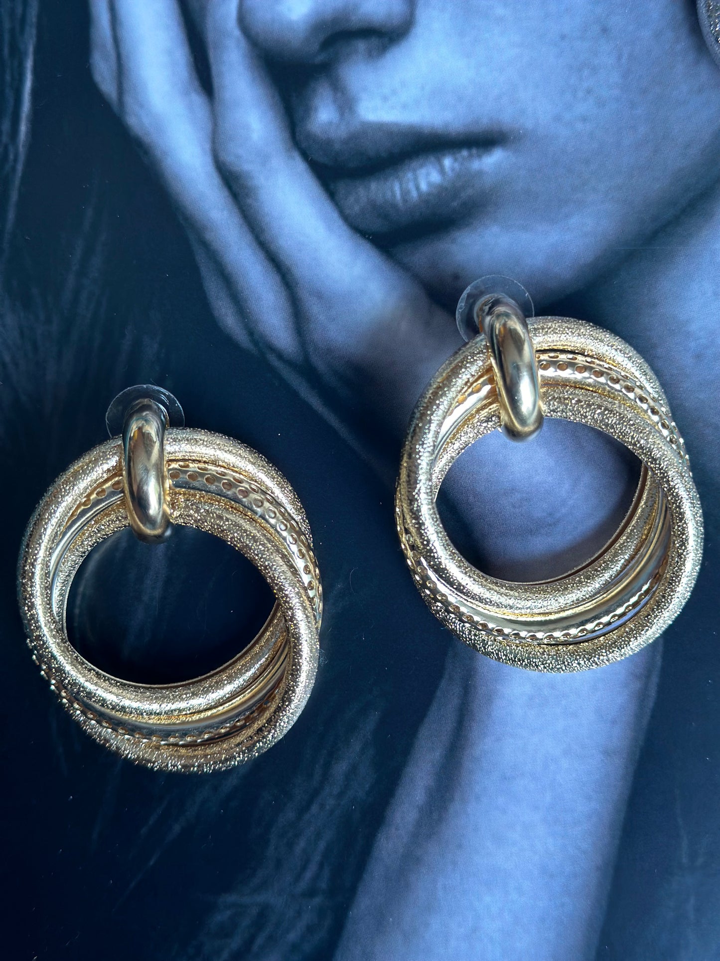 Chunky Three Layer Hoop Earring