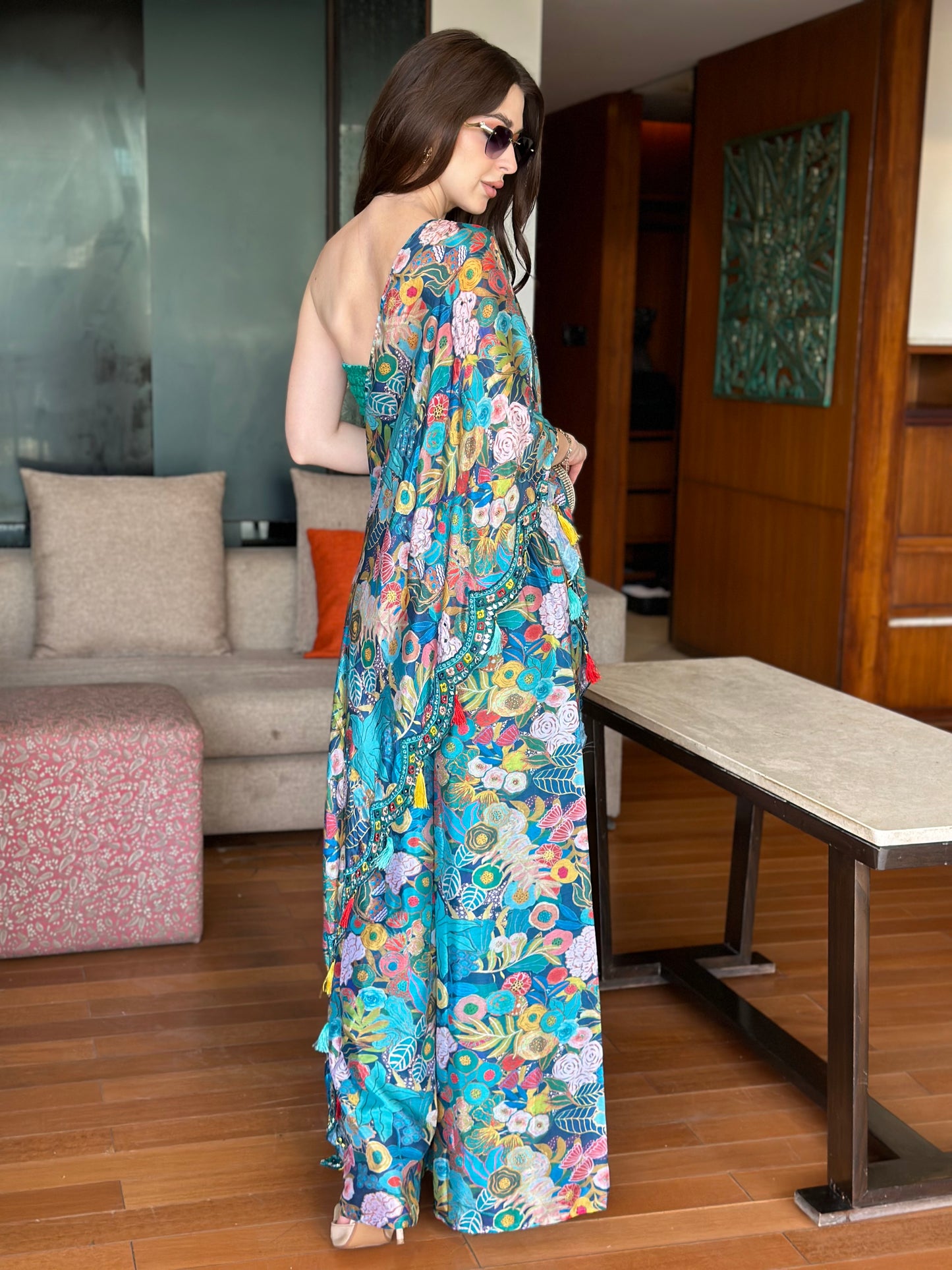 Abstract Printed Festival Fusion Co-ordinates