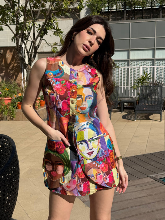 Funky Waistcoat With Skorts