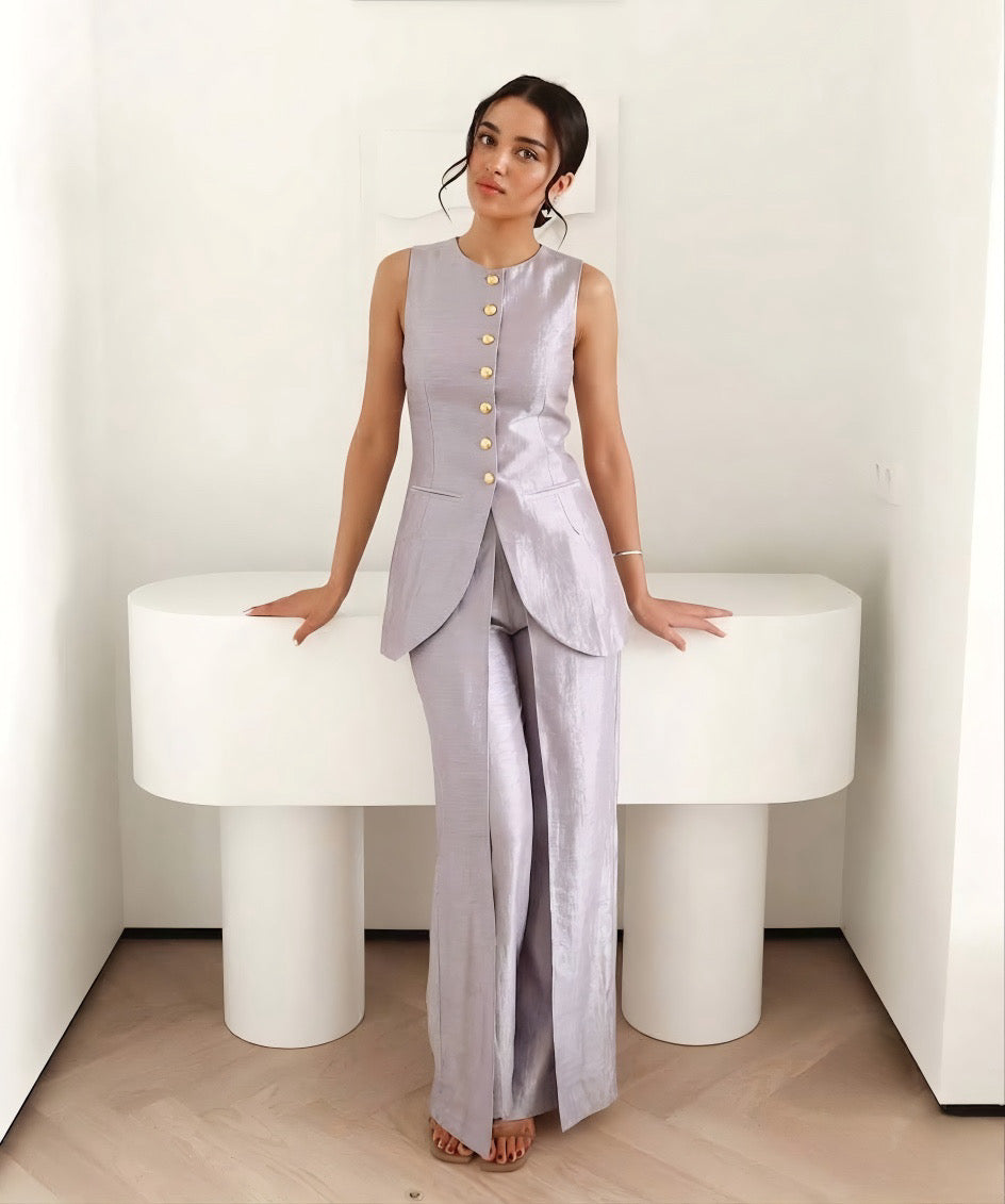 Festive Waistcoat With Layered Pants