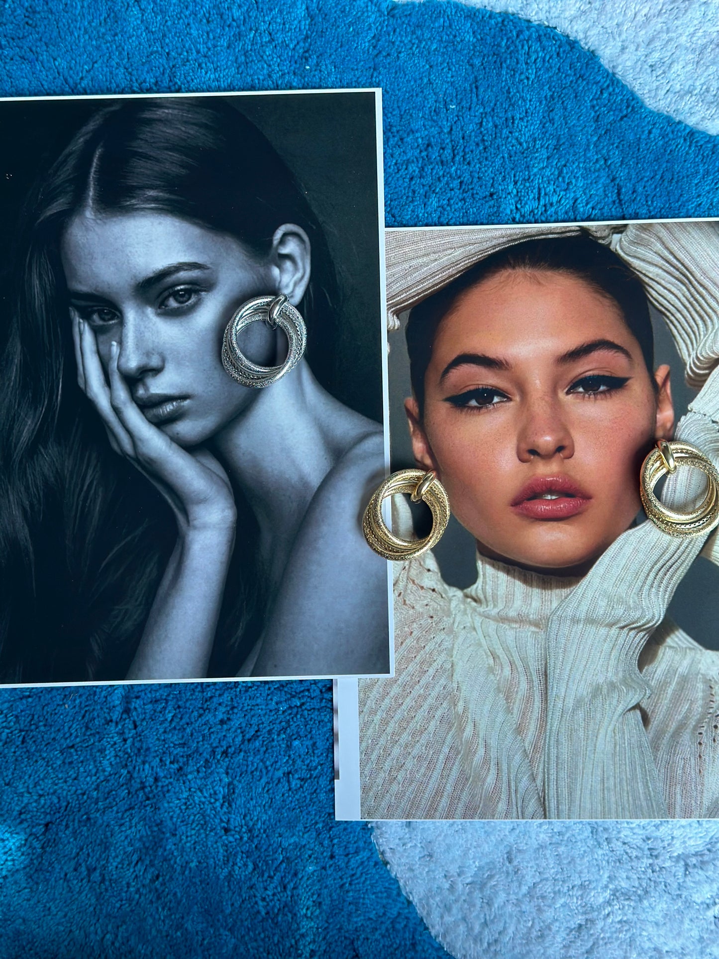 Chunky Three Layer Hoop Earring