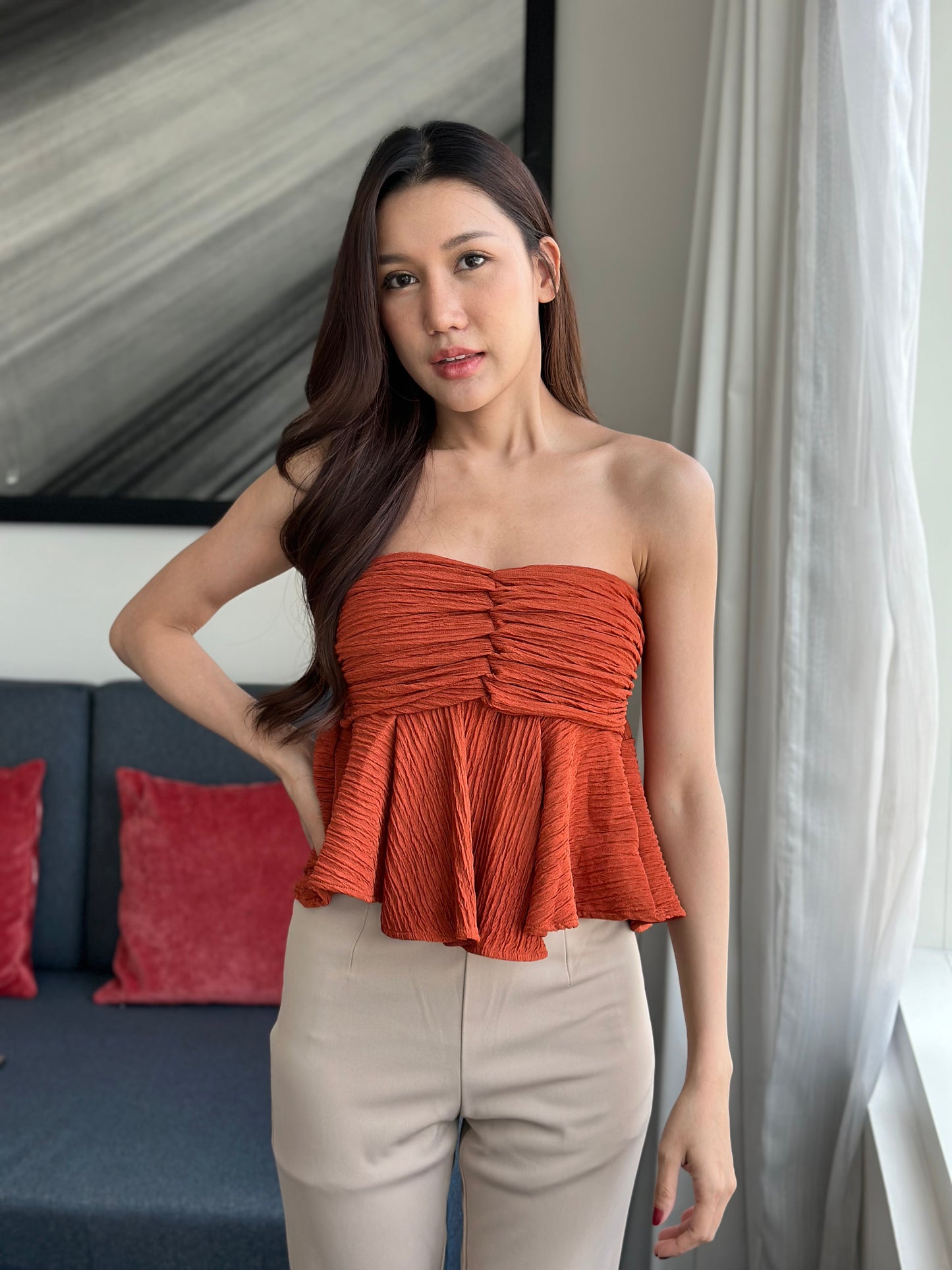 Crinkle Tube Tops