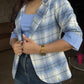 Plaid Blazer With Tank Vest