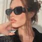 Black Rectangle Framed Sunglasses