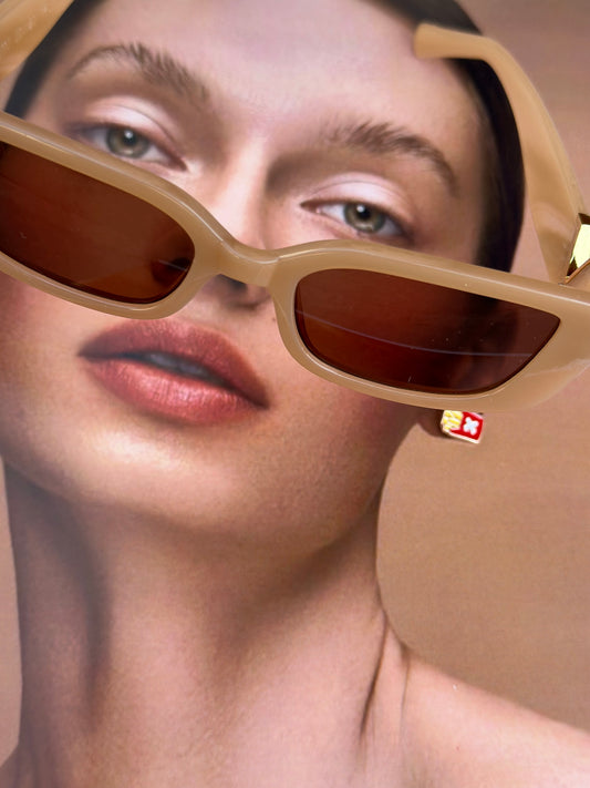 Brown Cat Eye Tinted Sunglasses