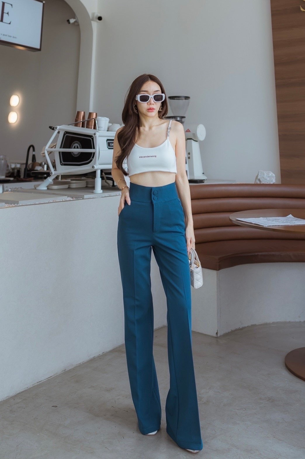 Wider Bottom High Waist Pants