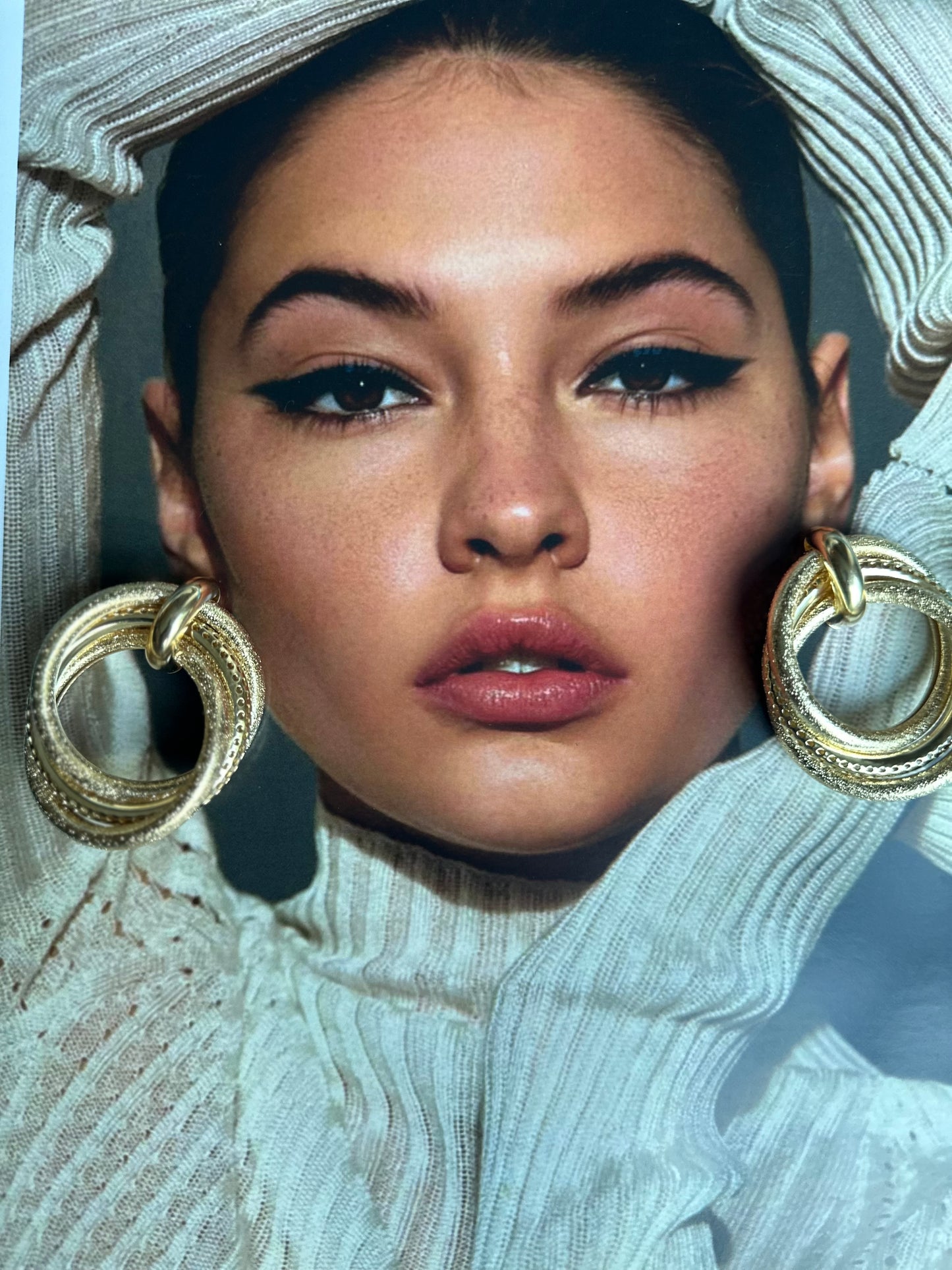 Chunky Three Layer Hoop Earring