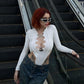 Y2K Silver Wrap Sunglasses