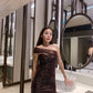 Shimmer Padded Fitted Tube Dress