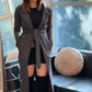 Fleece Long Shrug Trench Coat