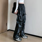 Faux Leather Cargo Pants