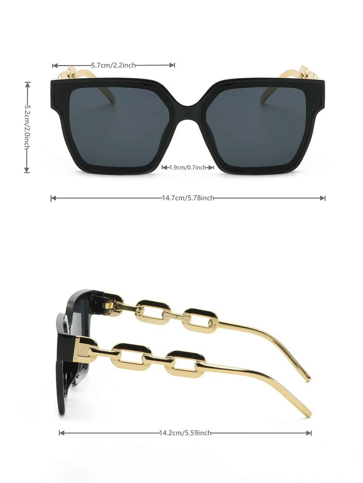 Golden Chain Oversized Glasses