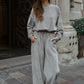 Light Grey Soft Velvet Co-ordinates