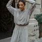 Light Grey Soft Velvet Co-ordinates