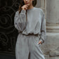 Light Grey Soft Velvet Co-ordinates