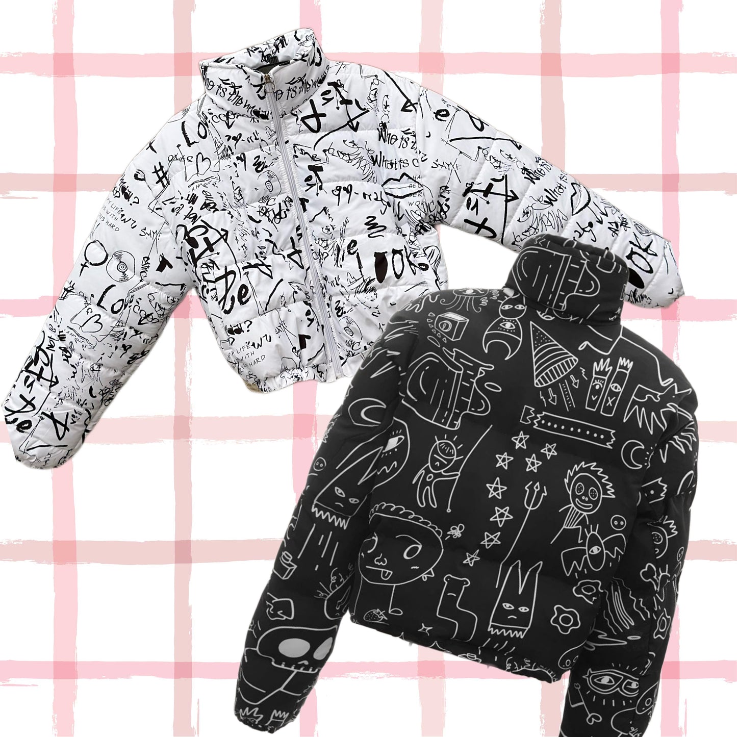 Printed Puffer jackets