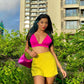 High Waist Mini Skirt With Attached Shorts