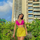 High Waist Mini Skirt With Attached Shorts