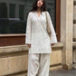 Cotton  Embroidered Farshi Pants Set
