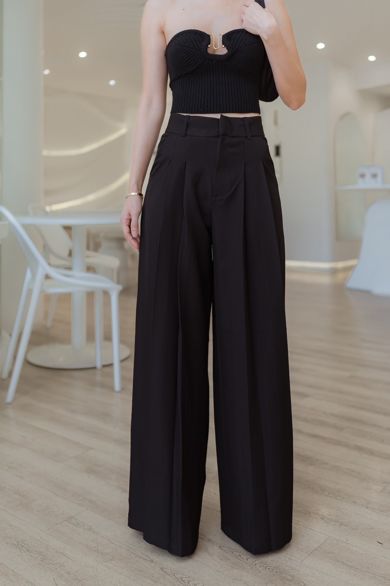 2 Layer Wide Leg Pants