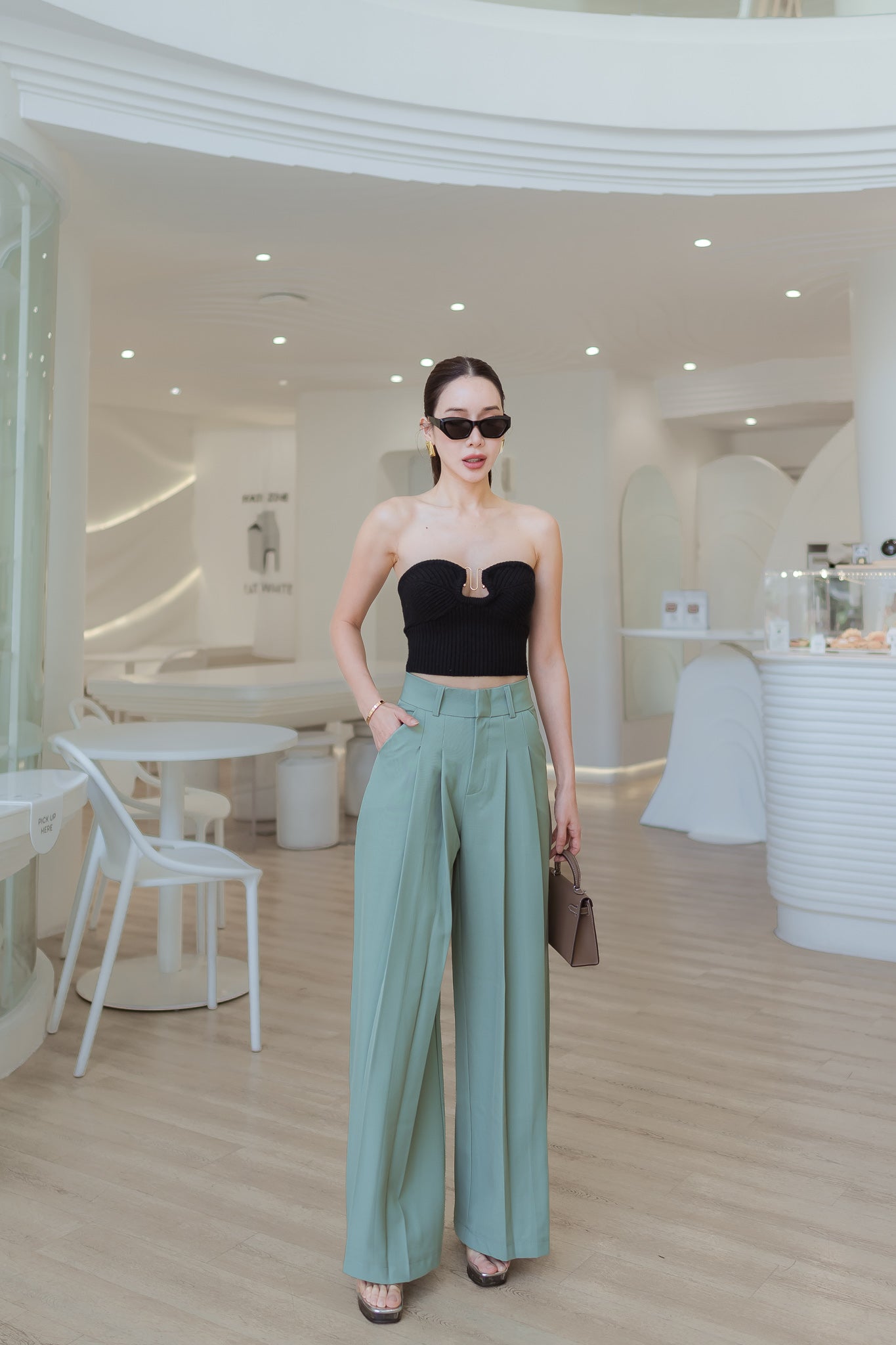 2 Layer Wide Leg Pants