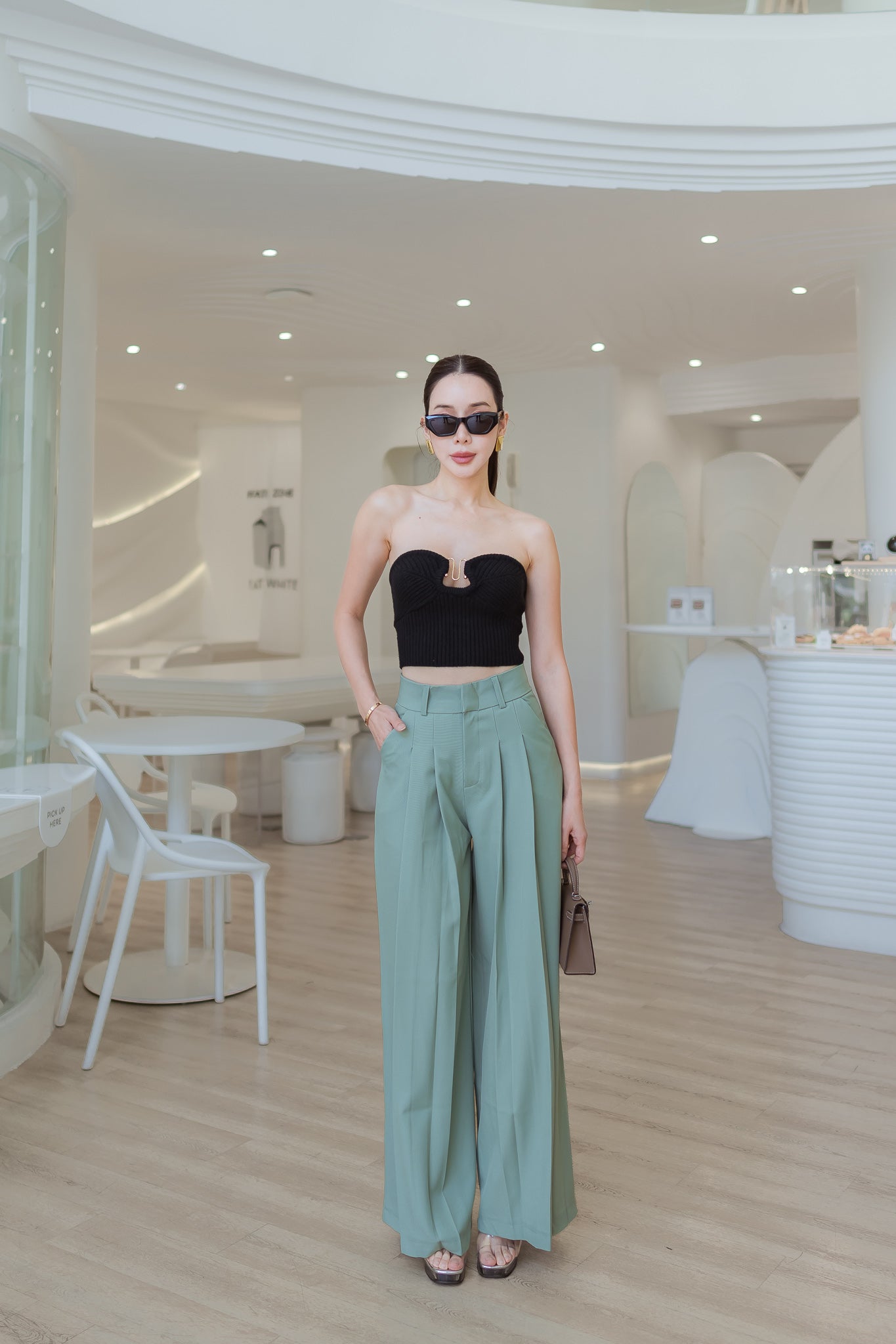 2 Layer Wide Leg Pants