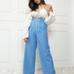 High Corset Waist Wide Leg Pants