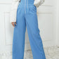 High Corset Waist Wide Leg Pants