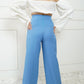 High Corset Waist Wide Leg Pants