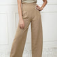 High Corset Waist Wide Leg Pants