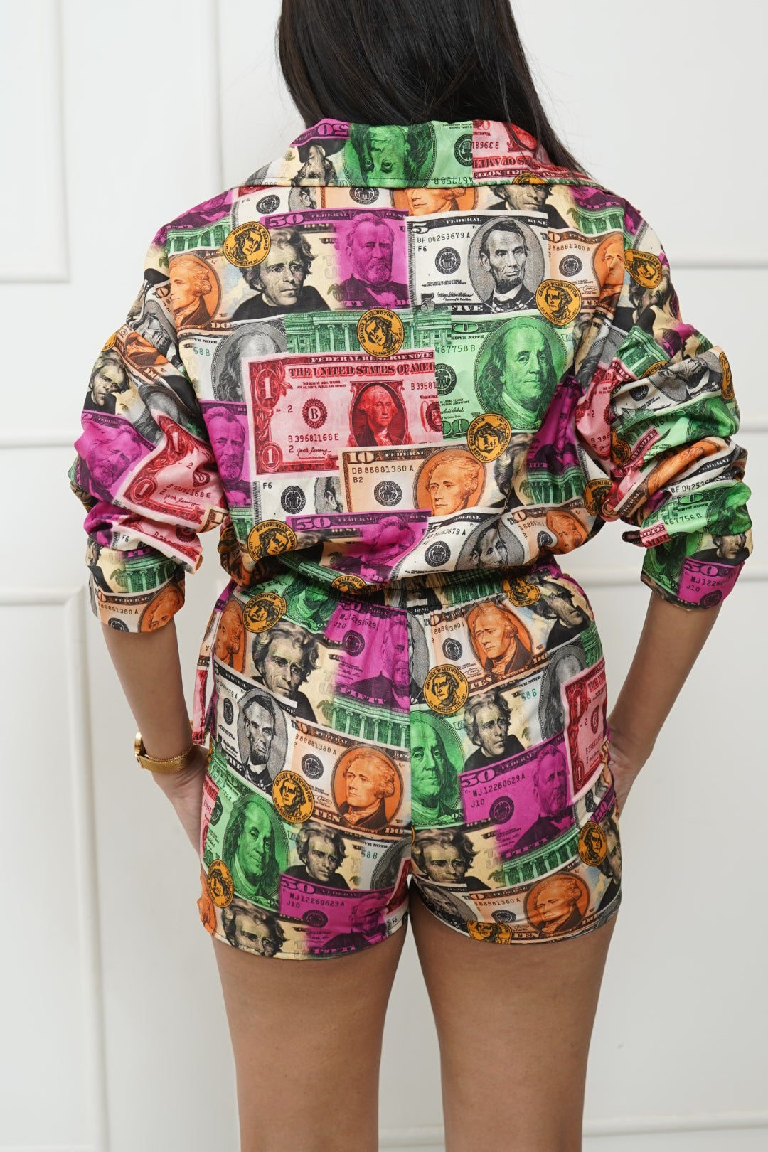 Dollar Printed Shirt With Skorts