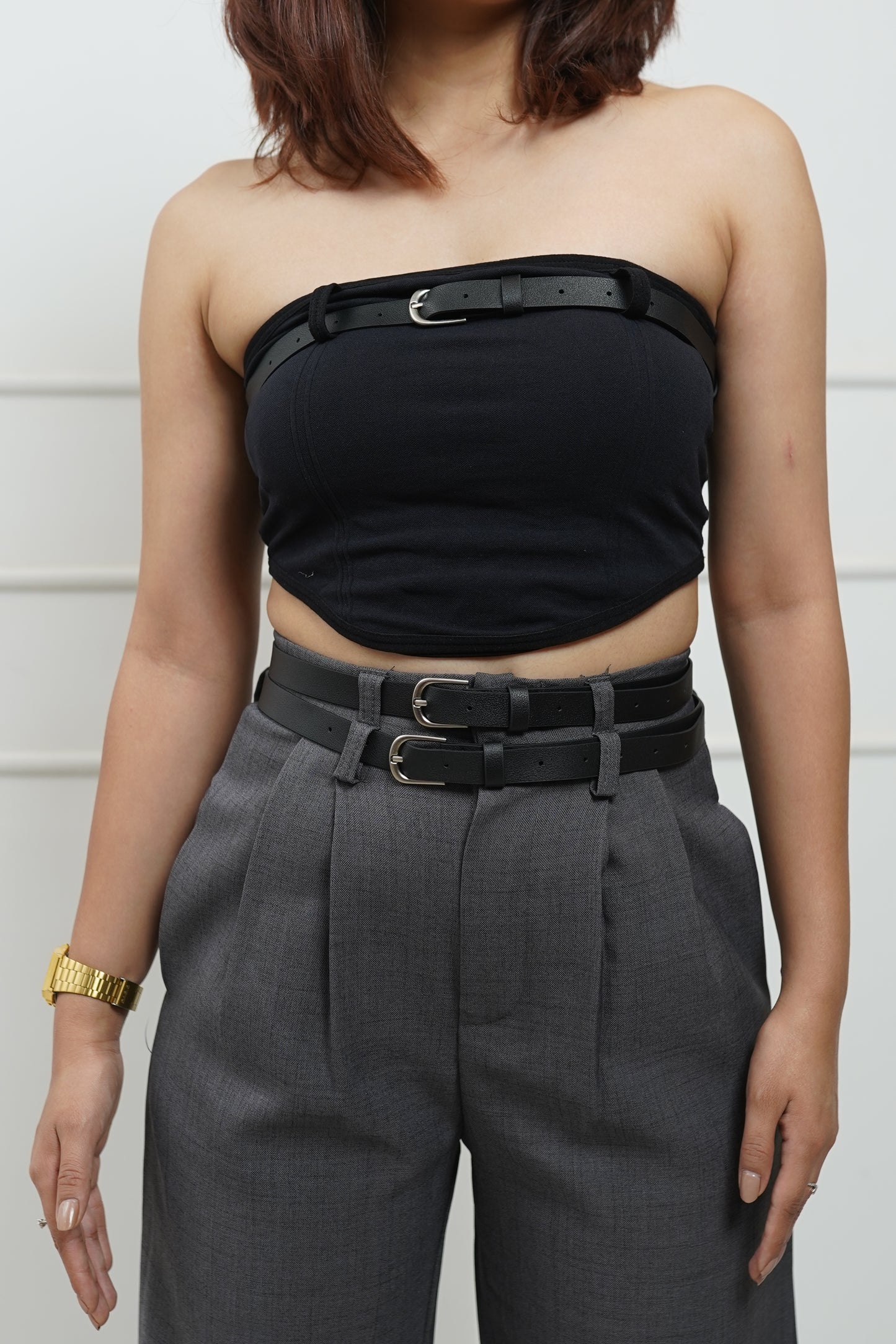 Double Belted Petite Trousers