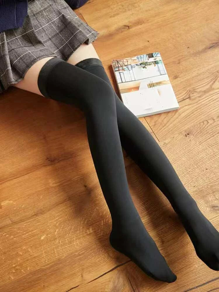 Black Thermal Over The Knee Socks