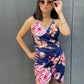 Floral BodyHug Gather Cami Dress